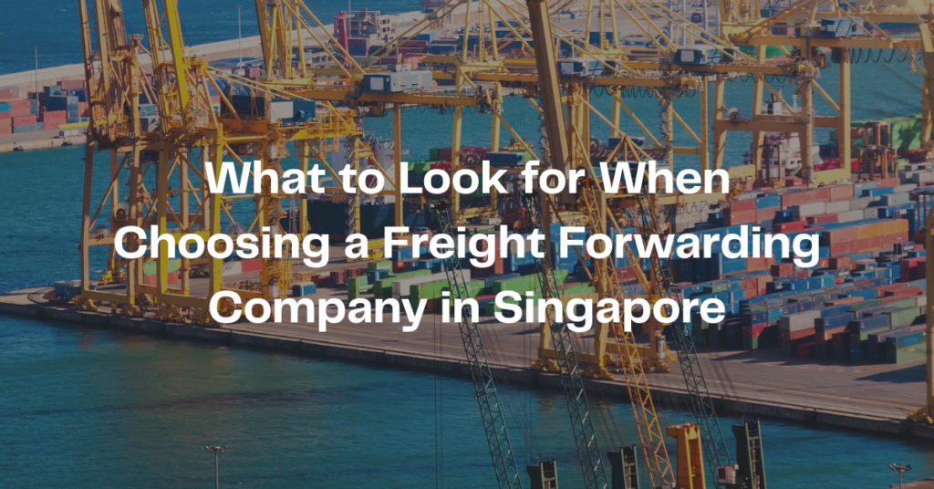 freight forwarding company in Singapore